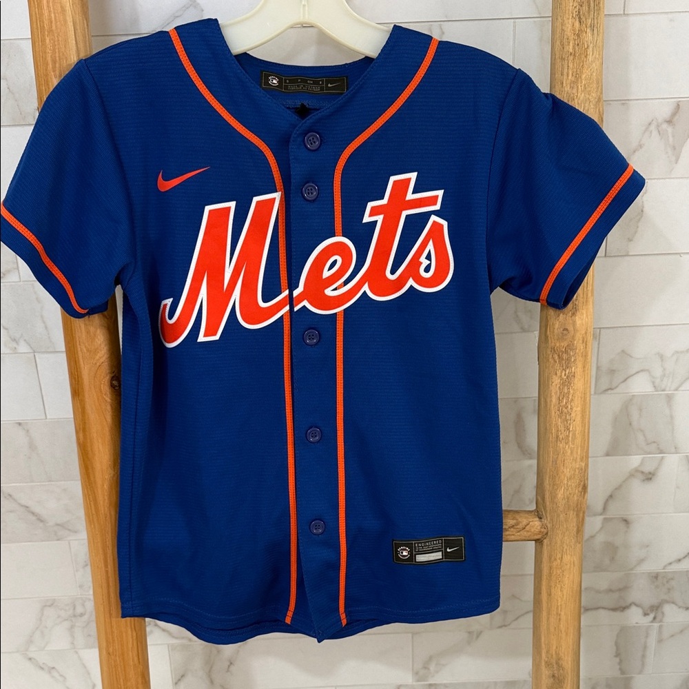 Nike Kids Royal Blue Lindor Mets Jersey size small
